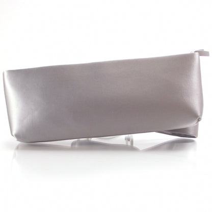 Valentino Garavani Satin Bow Clutch Silver 2 of 7