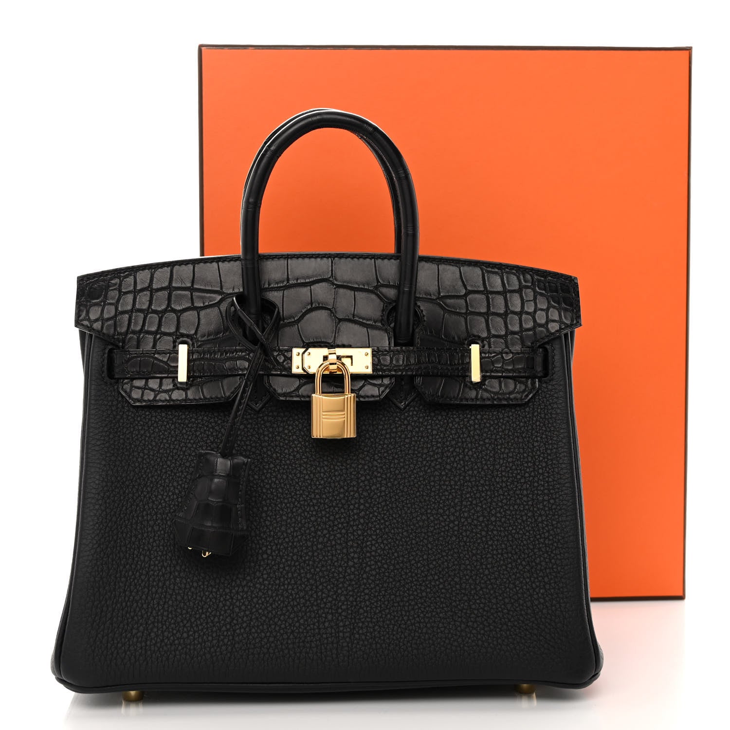 Hermes Togo Matte Alligator Birkin Touch 25 Black 13 of 13