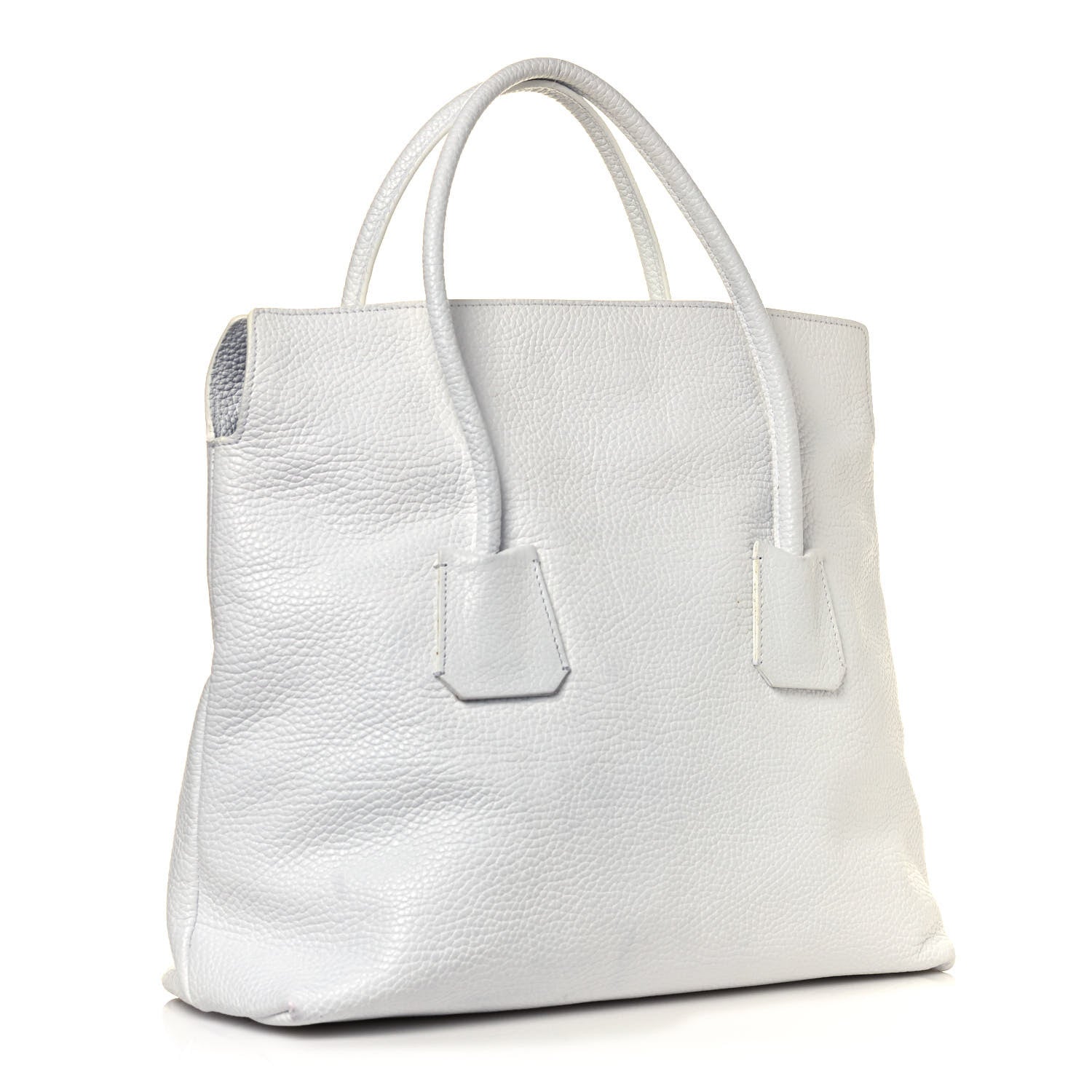 Burberry London Grainy Calfskin Medium Baynard Tote White 3 of 13