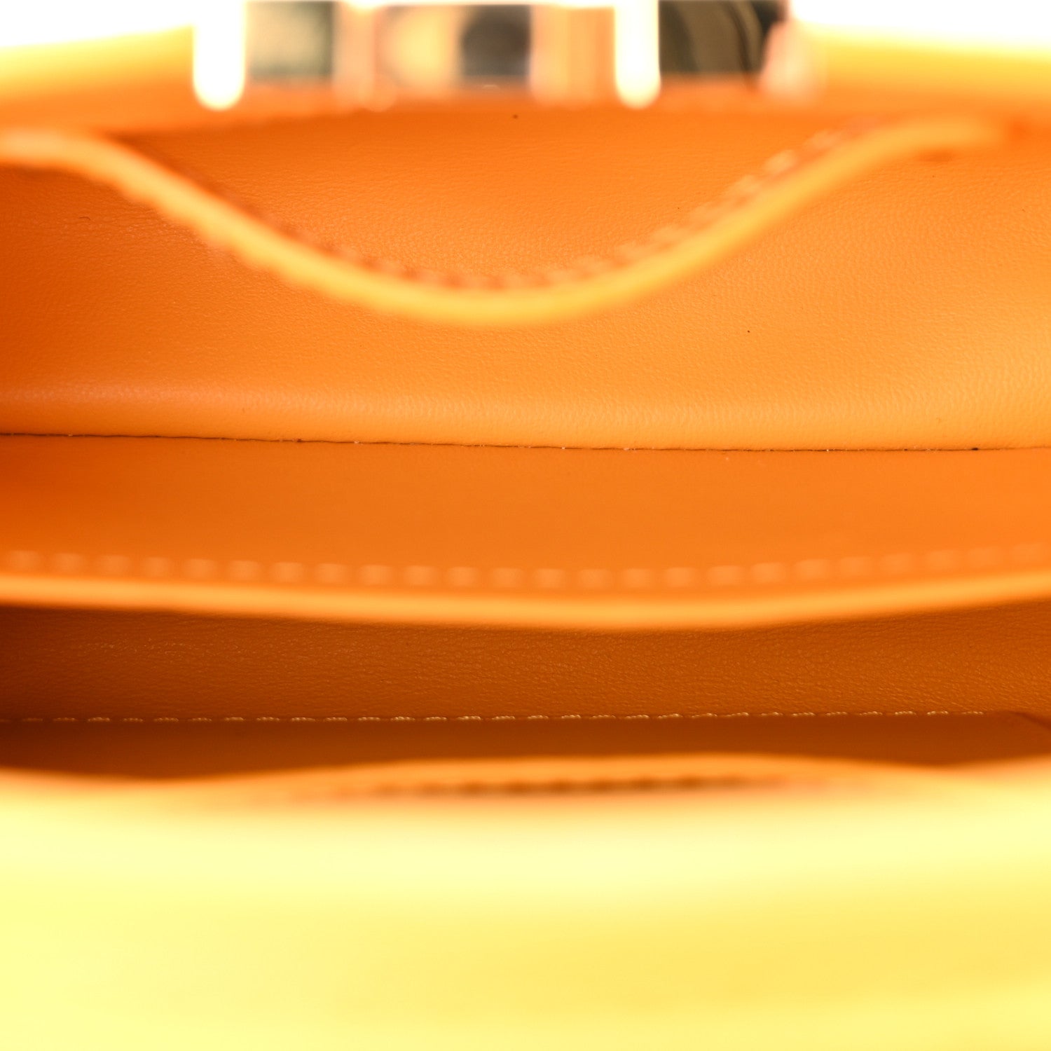 Louis Vuitton Taurillon Mini Capucines Sunbeam Yellow 5 of 11