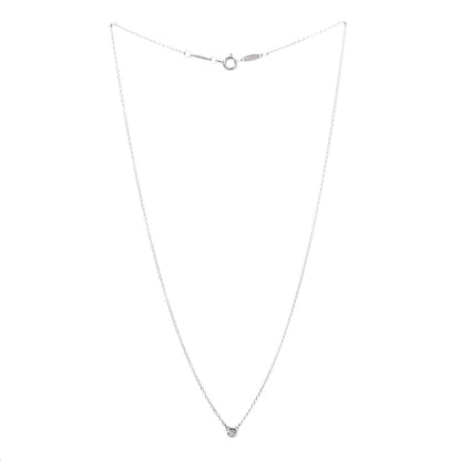 Tiffany Sterling Silver Diamond .03ct Elsa Peretti Diamonds by the Yard Pendant Necklace 3 of 9