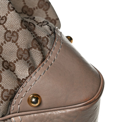 Gucci Monogram Large Jockey Hobo Beige 16 of 17