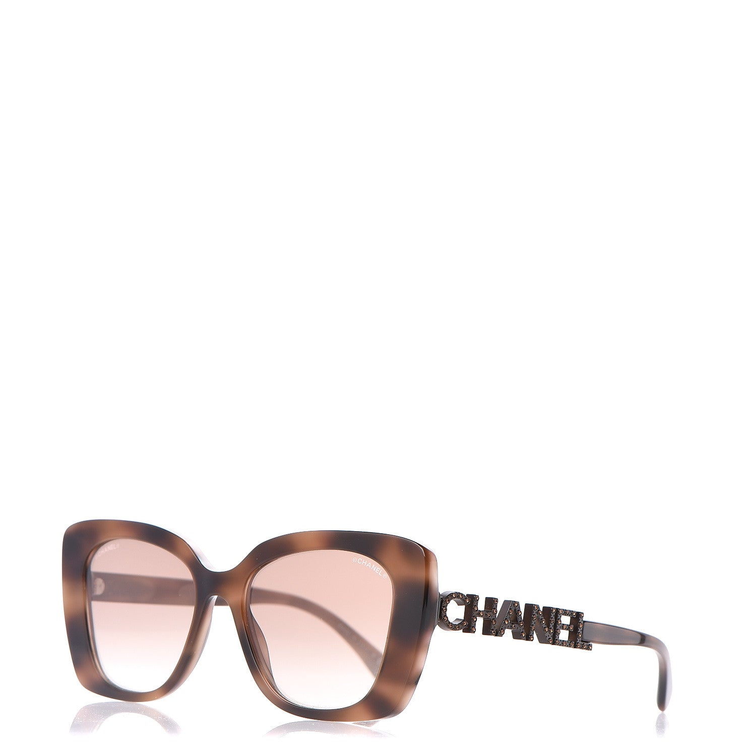 Chanel Acetate Strass Square Sunglasses 5422 Tortoise 1 of 6