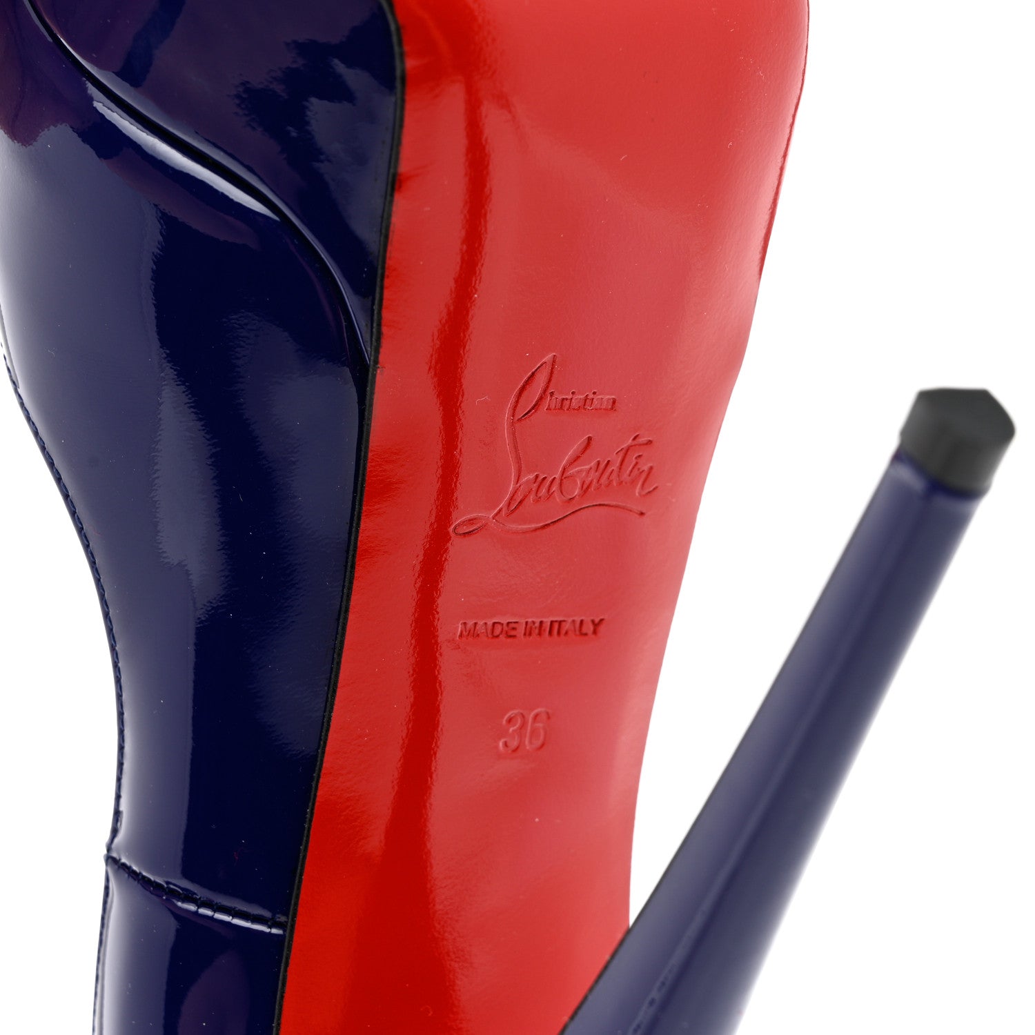 Christian Louboutin Patent Lady Peep 150 Pumps 36 China Blue 6 of 8