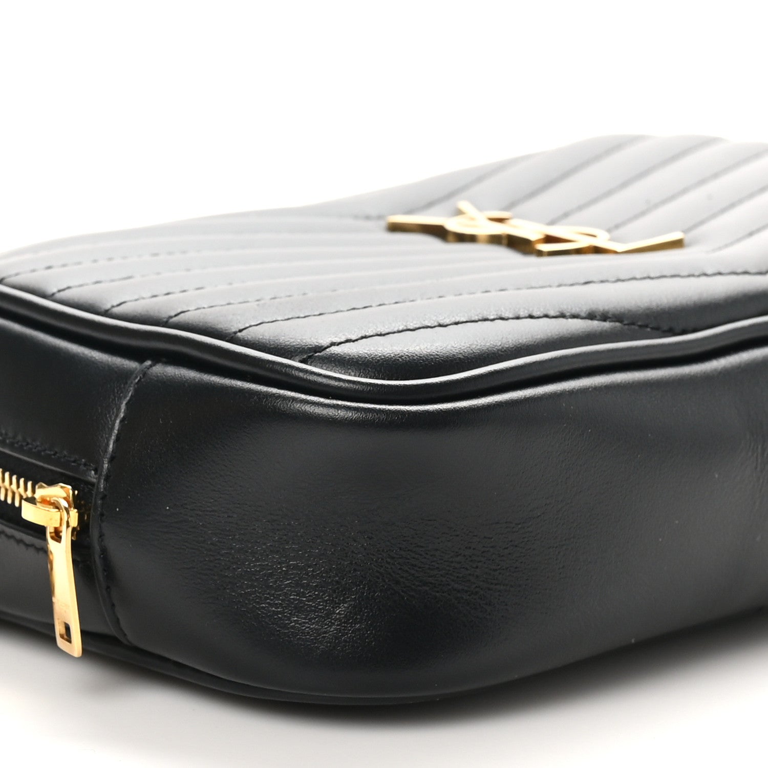 Saint Laurent Calfskin Matelasse Monogram Mini Lou Camera Bag Black 9 of 11