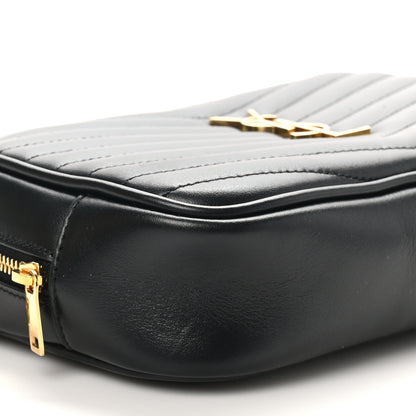 Saint Laurent Calfskin Matelasse Monogram Mini Lou Camera Bag Black 9 of 11