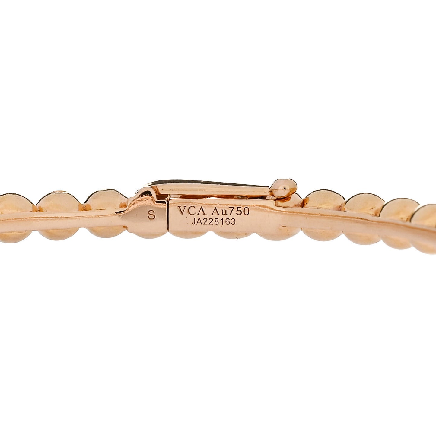 18K Rose Gold Perlee Pearls of Gold Bracelet S