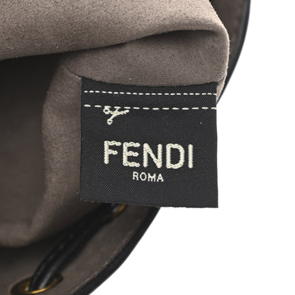 Fendi Vitello Liberty F is Fendi Bi-Color FF 1974 Embossed Mini Mon Tresor Bucket Bag Maya Black 8 of 13