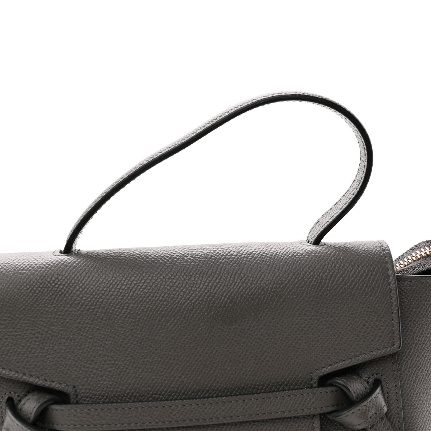 Grained Calfskin Nano Belt Bag Grey