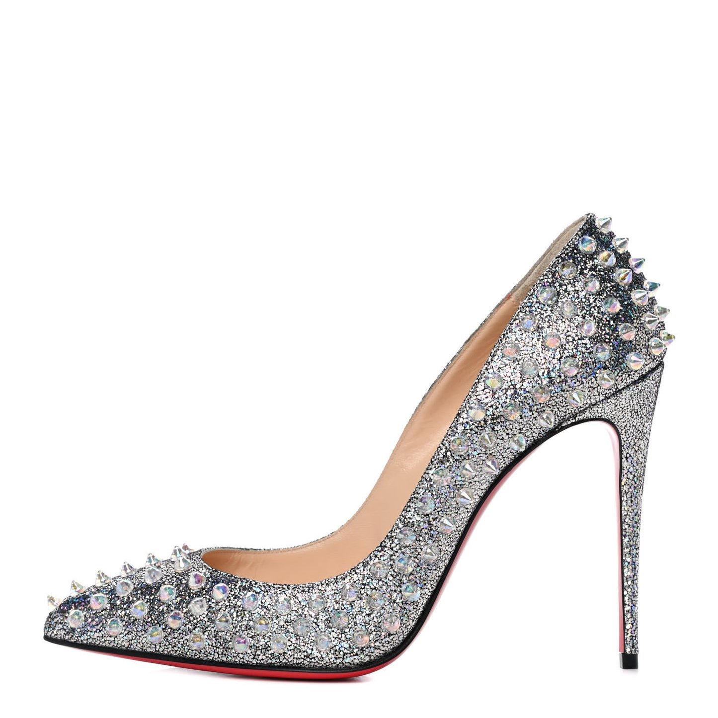 Nappa Mica Follies Spikes 100 Pumps 39 Silver