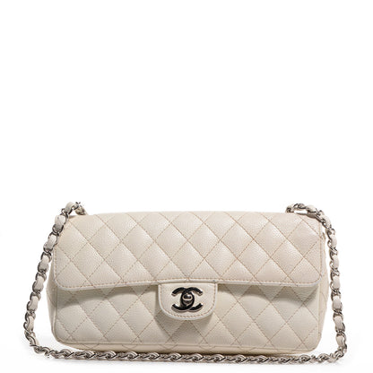 Chanel Caviar Quilted East West Flap White 1 of 8