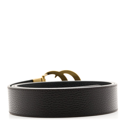 Gucci Calfskin Double G Reversible Belt 105 42 Black Cocoa 4 of 8