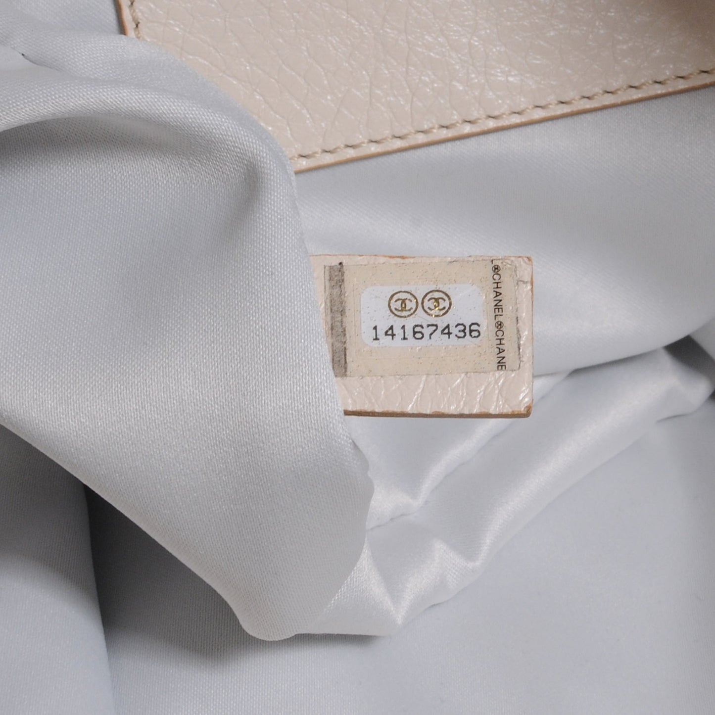 Glazed Calfskin On The Road Drawstring Tote Ivory