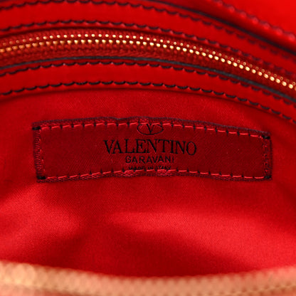 Valentino Garavani Patent Lacca Nuage Bow Hobo Red 6 of 9