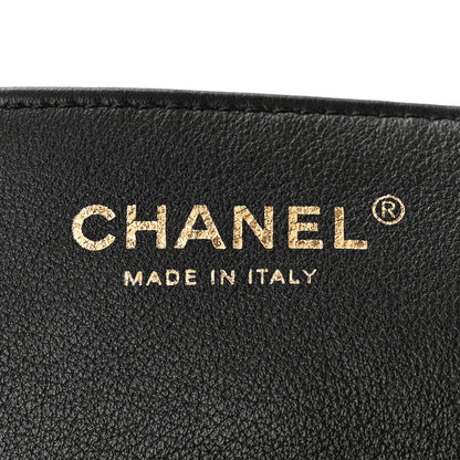 Chanel Calfskin Stitched Curved Chain Hobo Black 6 of 10