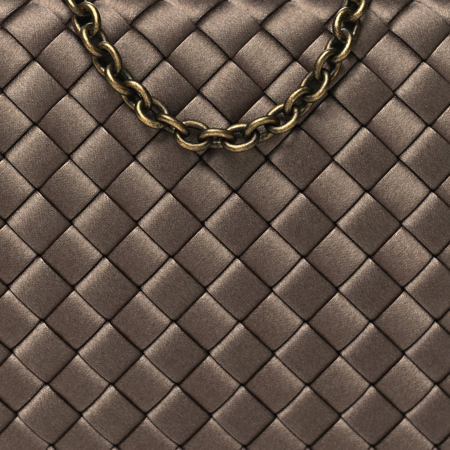 Satin Intreccio Impero Ayers Knot Clutch Taupe
