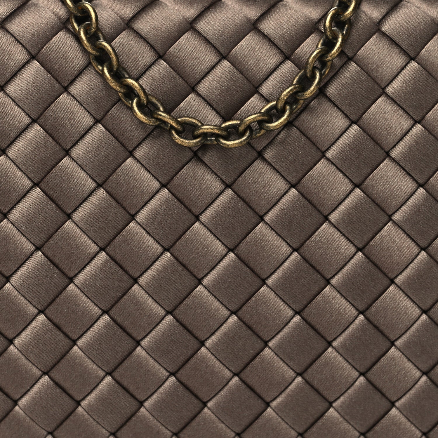 Bottega Veneta Satin Intreccio Impero Ayers Knot Clutch Taupe 7 of 9