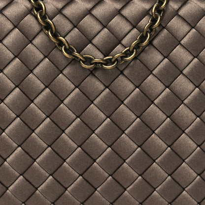 Bottega Veneta Satin Intreccio Impero Ayers Knot Clutch Taupe 7 of 9
