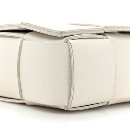 Bottega Veneta Lambskin Maxi Intrecciato Extra Mini Cassette Crossbody Bag White 8 of 12