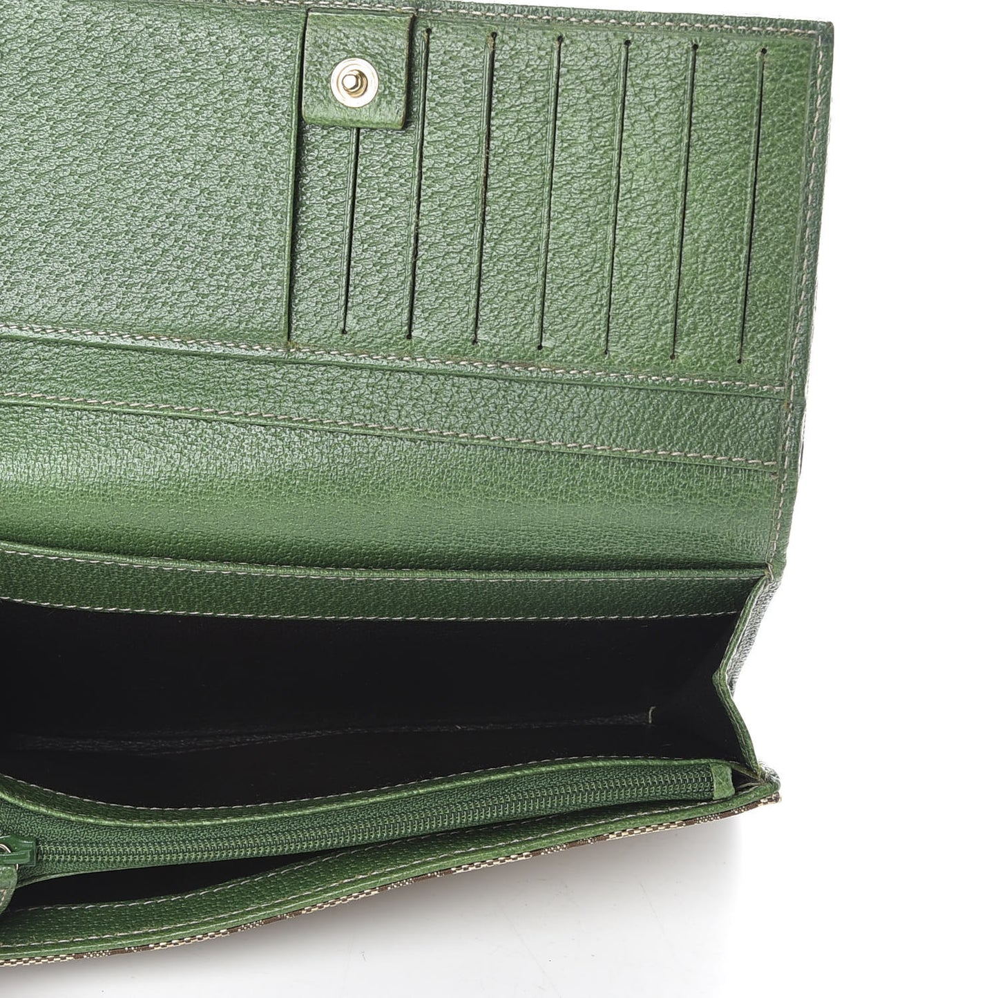 Monogram Studded Continental Wallet Green