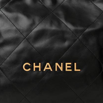 Chanel Shiny Calfskin Quilted Small Chanel 22 Black 9 of 11