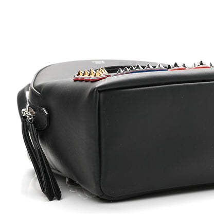 Fendi Vitello Century Fun Fair Metal Studded Mini Backpack Black Multicolor 10 of 11