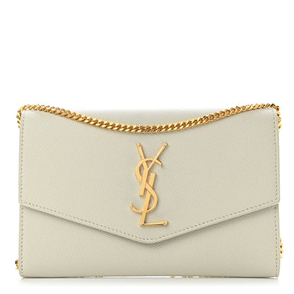 Saint Laurent Grain De Poudre Monogram Uptown Chain Wallet Crema Soft 3 of 8