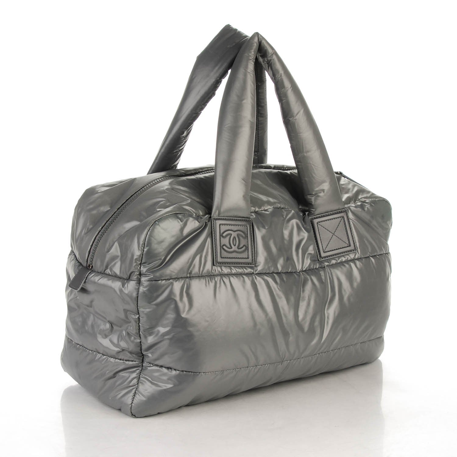 Chanel Nylon Coco Cocoon Medium Reversible Tote Grey 3 of 7