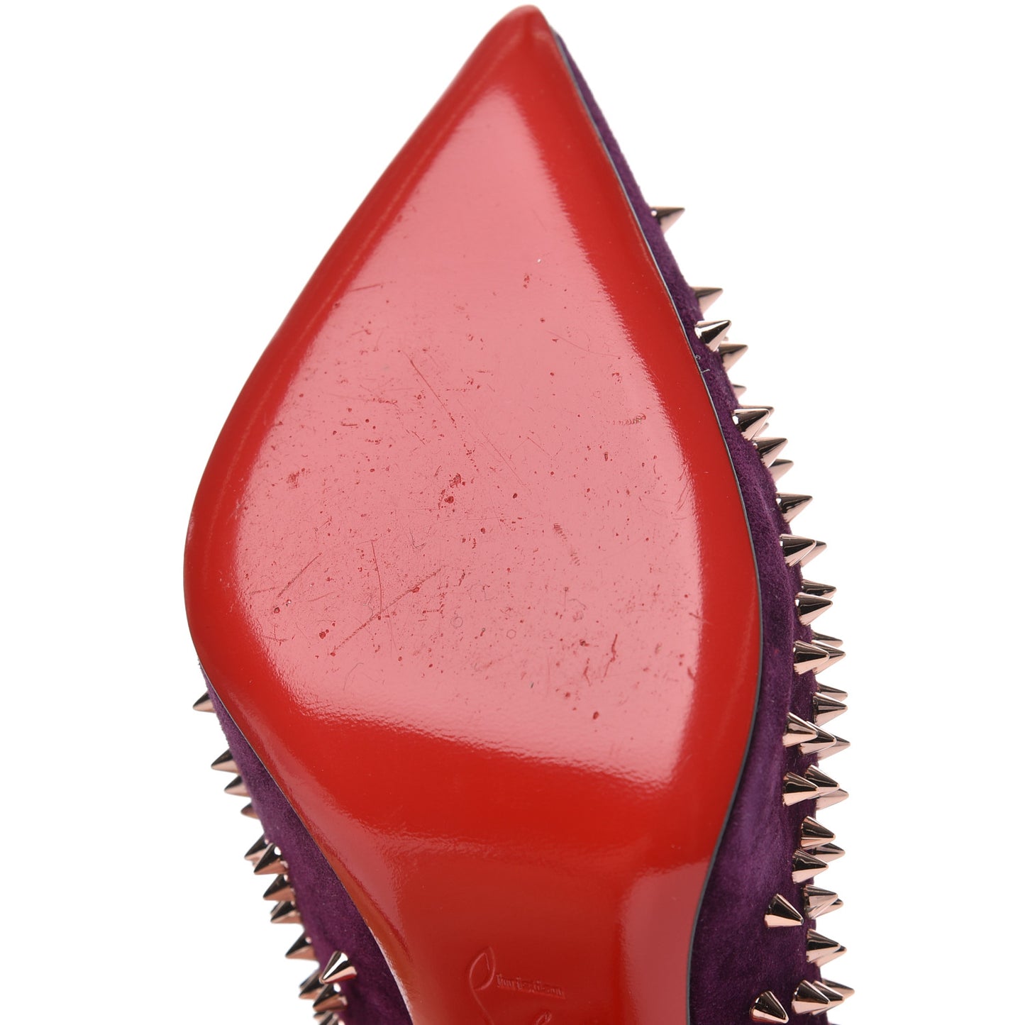 Veau Velours Studded Escarpic 100 Pumps 37.5 Merlot Copper