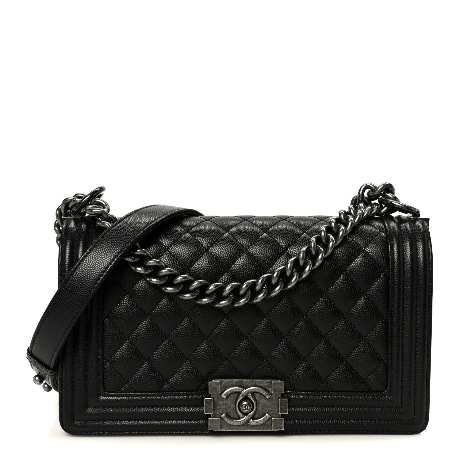 Chanel Caviar Quilted Medium Boy Flap Black 1 of 9