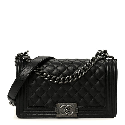 Chanel Caviar Quilted Medium Boy Flap Black 1 of 9