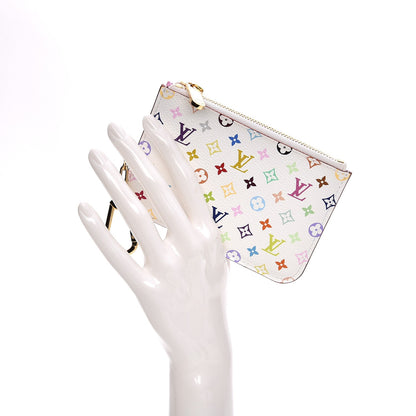 Louis Vuitton Monogram Multicolor Key Pouch White Litchi 2 of 8