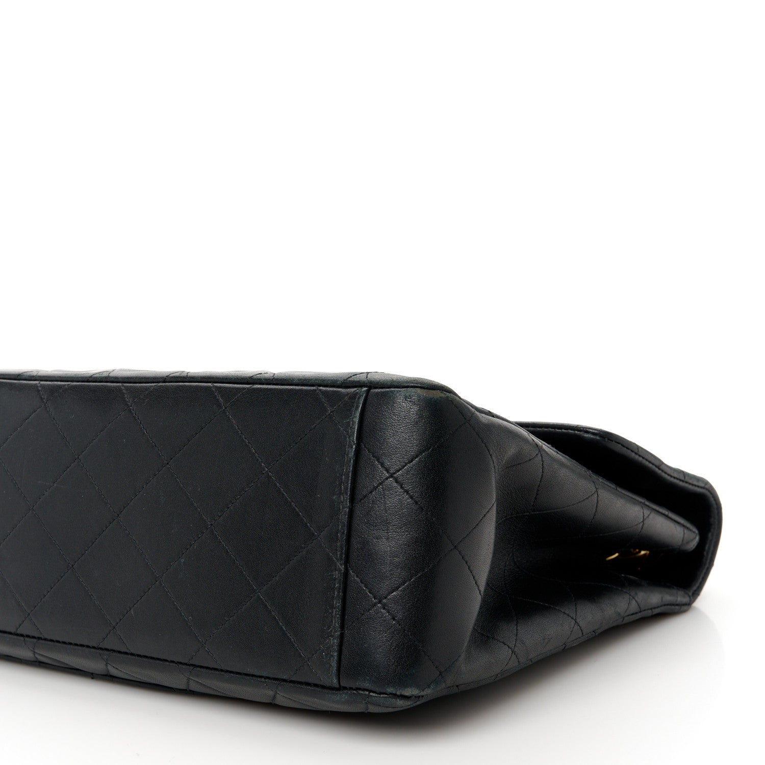 Chanel Lambskin Quilted XL Jumbo Single Flap Black 12 of 16