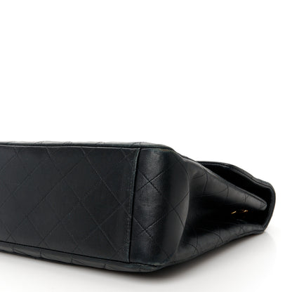 Chanel Lambskin Quilted XL Jumbo Single Flap Black 12 of 16