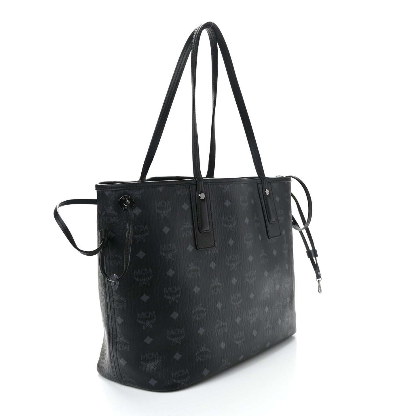 Visetos Medium Liz Reversible Shopper Tote Black