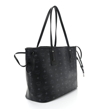 MCM Visetos Medium Liz Reversible Shopper Tote Black 2 of 19