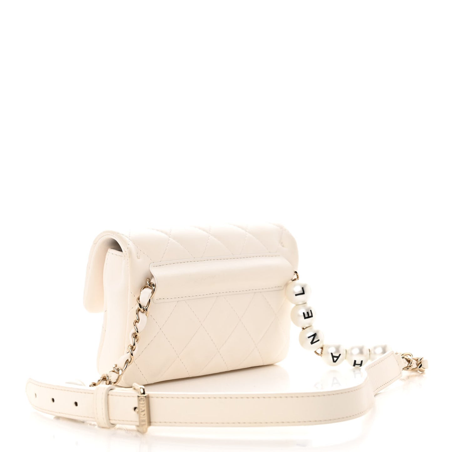 Lambskin Quilted Mini My Precious Waist Bag White