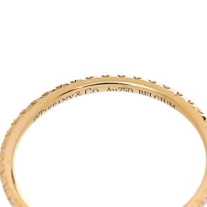 Tiffany 18K Yellow Gold Diamond Metro Band Ring 52 6 4 of 4