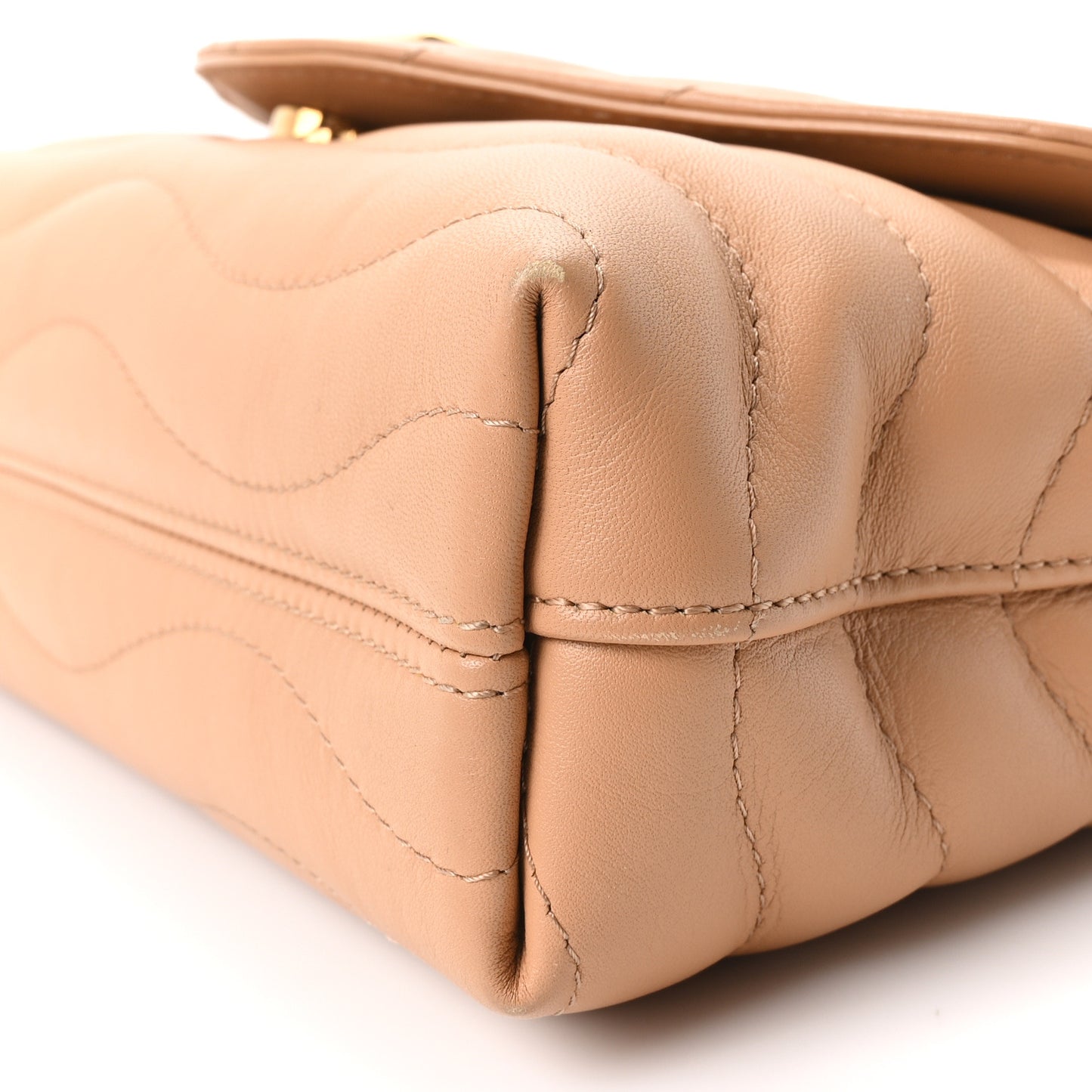 Calfskin LV New Wave Chain Bag Taupe Arizona