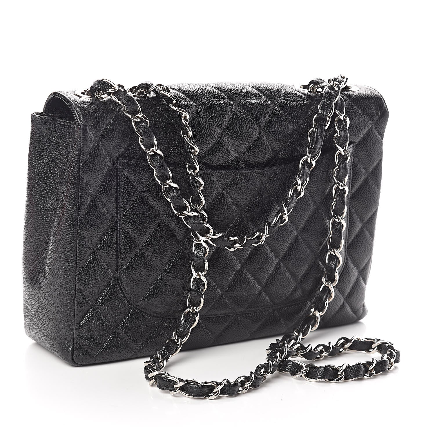 Chanel Caviar Jumbo Single Flap Black 3 of 15