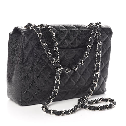Chanel Caviar Jumbo Single Flap Black 3 of 15