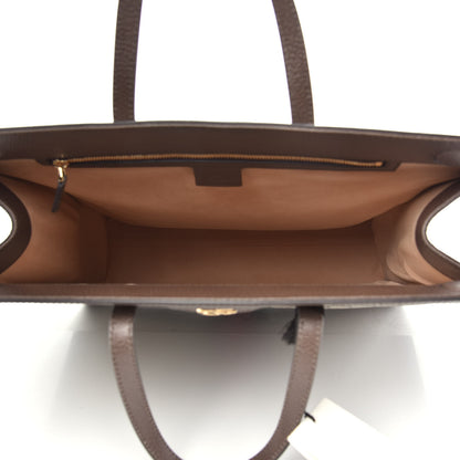 Gucci GG Supreme Monogram Web Ophidia Vertical Tote Brown 5 of 10