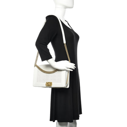 Chanel Sheepskin Braided New Medium Boy Reverso Flap White 2 of 16