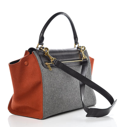 Celine Felt Smooth Calfskin Tri-color Medium Trapeze Brick 4 of 14