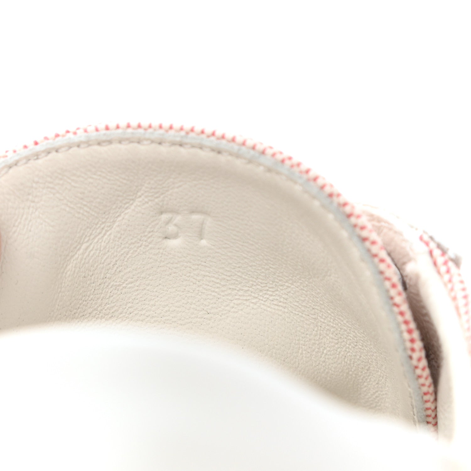 Hermes Canvas Calfskin Deep Sneakers 37 Framboise White 9 of 11