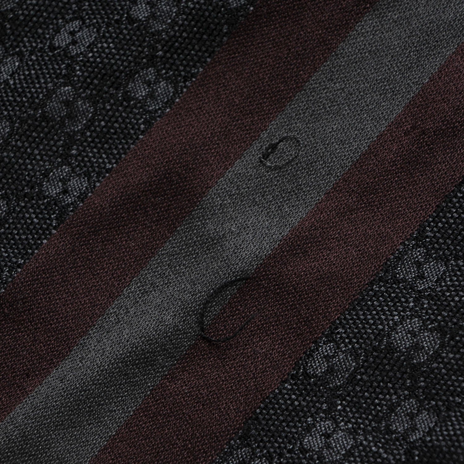 Gucci Wool Silk GG Monogram Web Verbier Fringe Scarf Charcoal 5 of 9