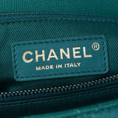 Chanel Caviar Quilted Medium Coco Handle Flap Green 5 of 8