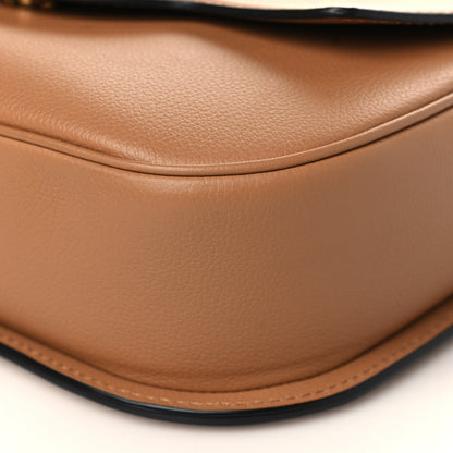 Versace Grained Calfskin La Medusa Chain Clutch Bag Brown 9 of 11