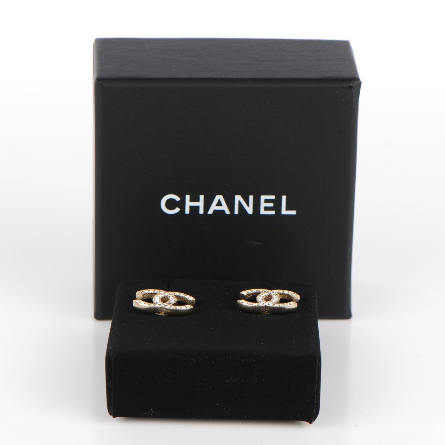 Crystal CC Earrings Gold