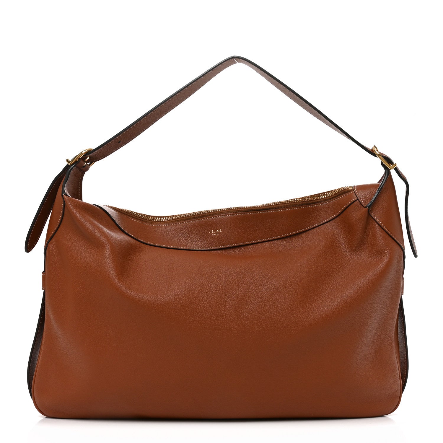 Celine Supple Calfskin Large Romy Shoulder Bag Tan 1 of 11